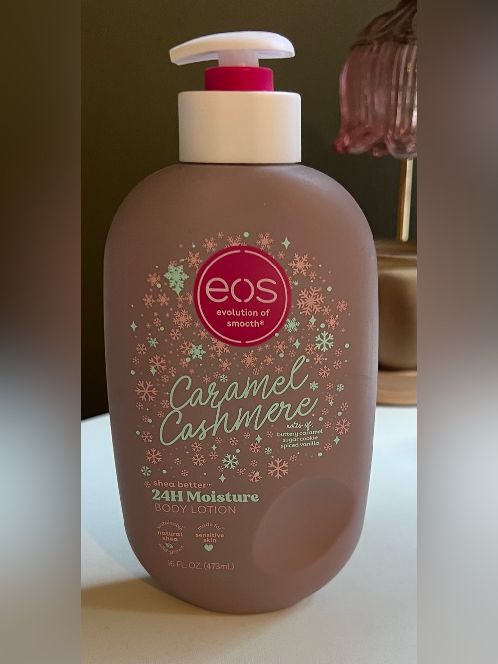 EOS Limited Edition Body Lotion Caramel Cashmere Scented New Full Size Bottle
